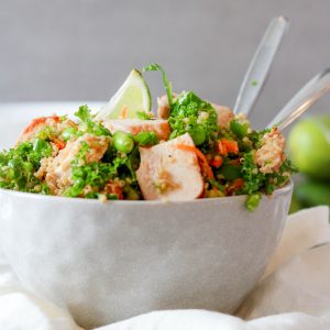 Salade de quinoa au poulet, à l’asiatique