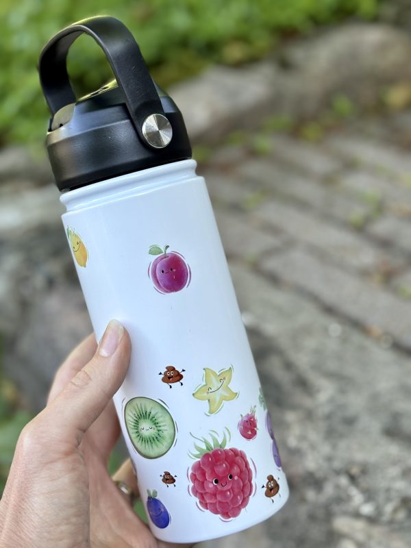 Ma bouteille « Fruits & Cacas cute » – Image 3